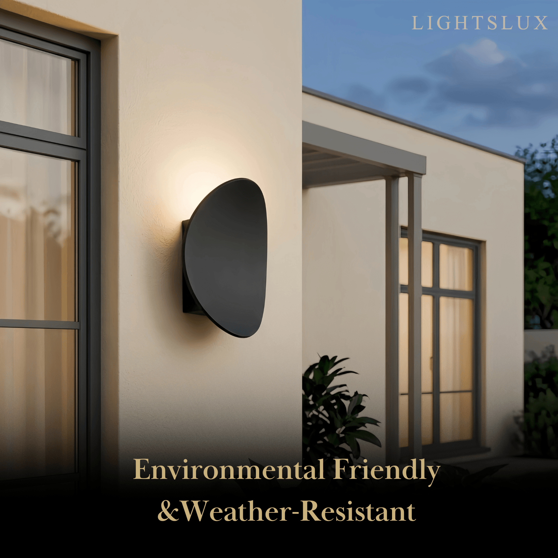 Velora Minimalist Pebble Outdoor Wall Lamp