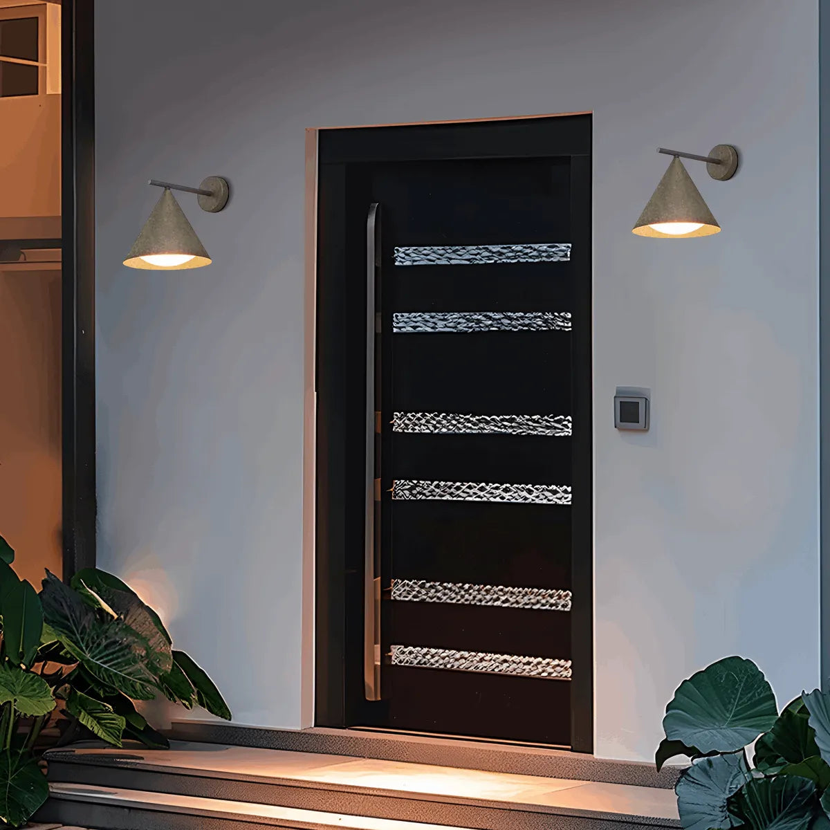 Black Metal Light for Exterior Wall