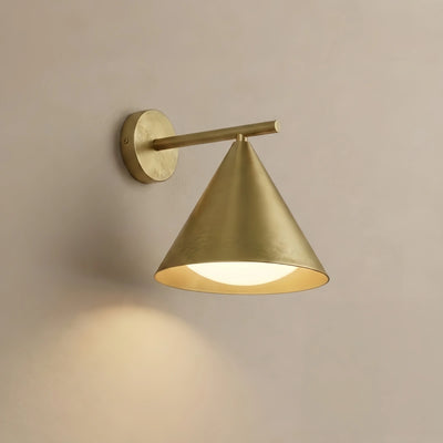Irondale Minimalist Conical Outdoor Wall Lamp – Black Metal Light for Exterior Wall