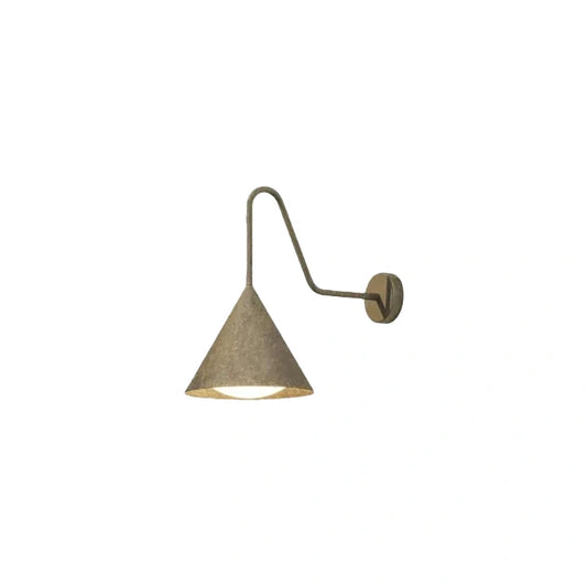 Irondale Minimalist Conical Outdoor Wall Lamp – Black Metal Light for Exterior Wall