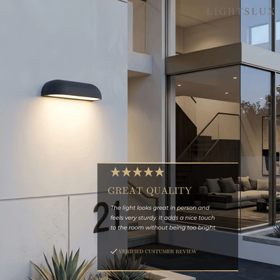 Arcato Modern Arched Outdoor Wall Lamp