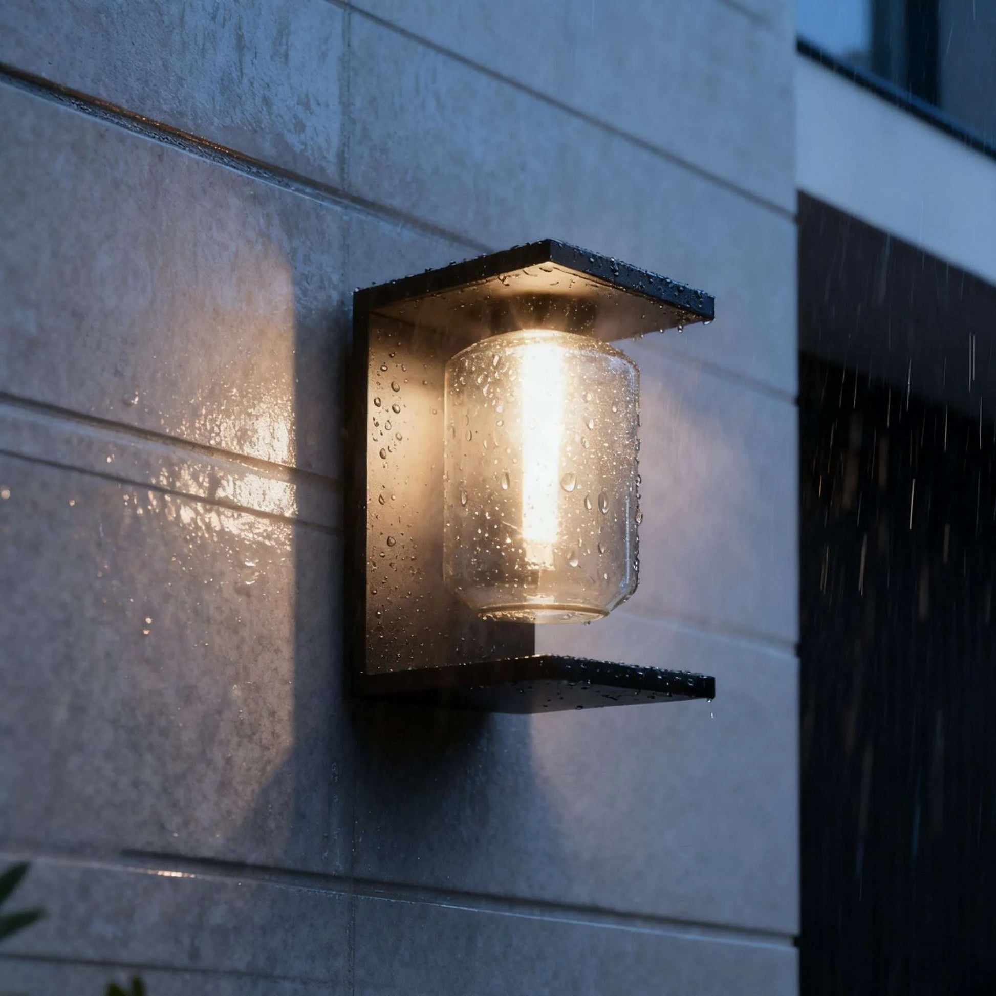  Solar LED Wall Lamp – Black Outdoor Light for Patio