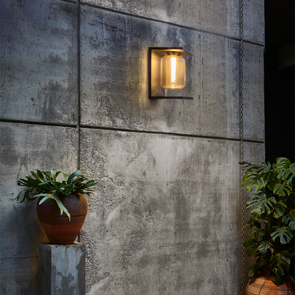 Industrial Black Outdoor Wall Lamp for Patio