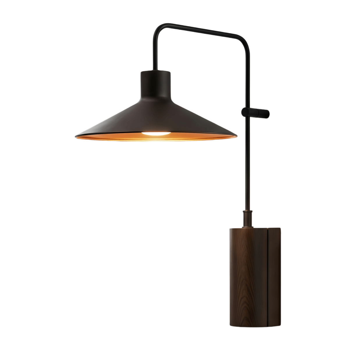 Irondale Industrial Metal Outdoor Wall Lamp - Dark Coffee Wide Cone