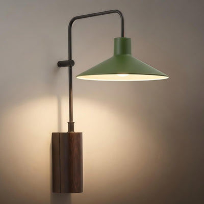 Irondale Industrial Metal Outdoor Wall Lamp - Dark Coffee Wide Cone