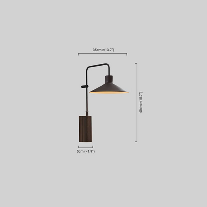 Industrial Metal Outdoor Wall Lamp dimension