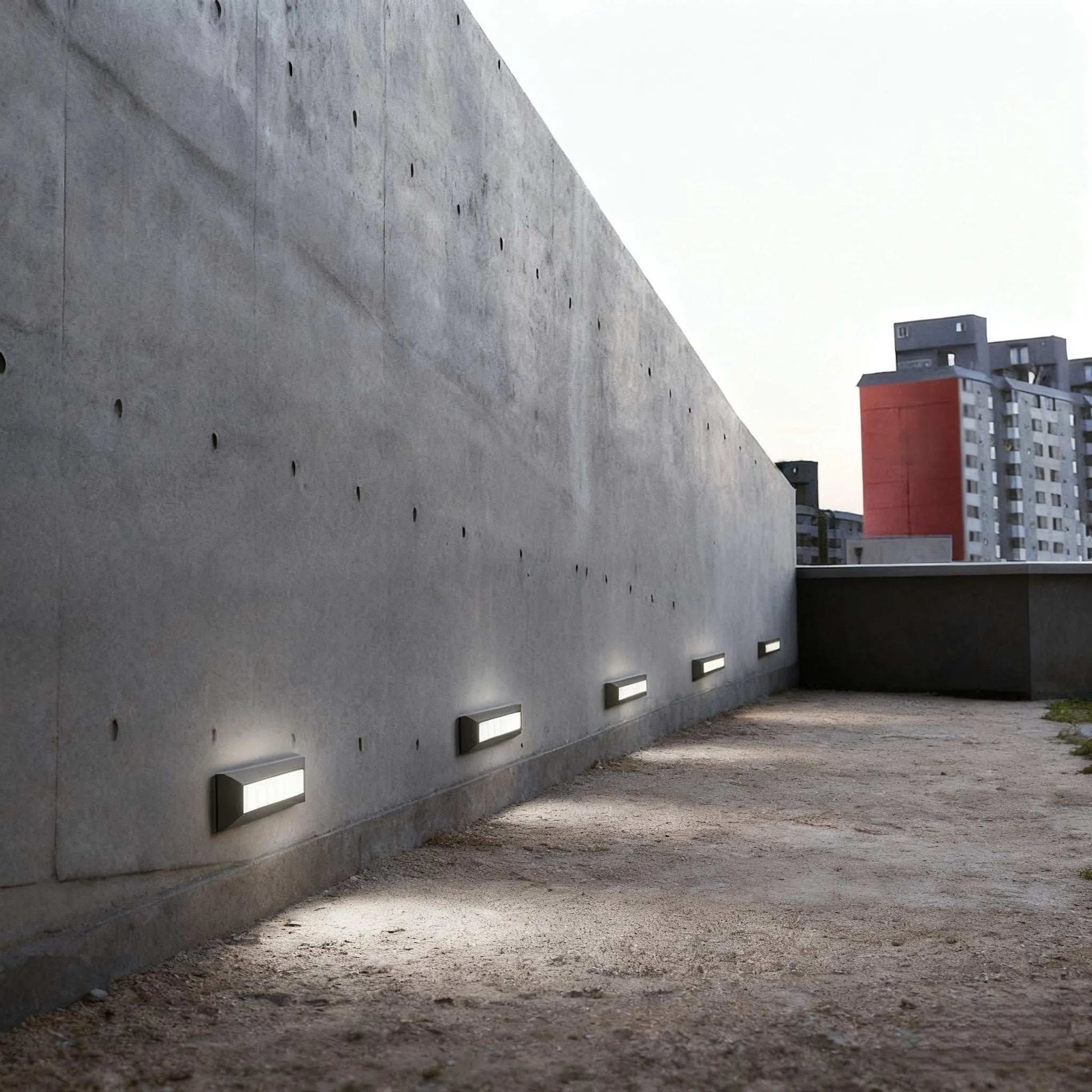  Minimalist Black LED Deck Step Light