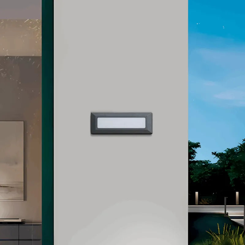  Minimalist Black LED Deck Step Light