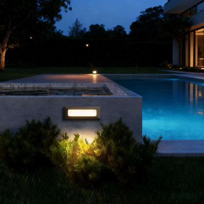  Minimalist Black LED Deck Step Light
