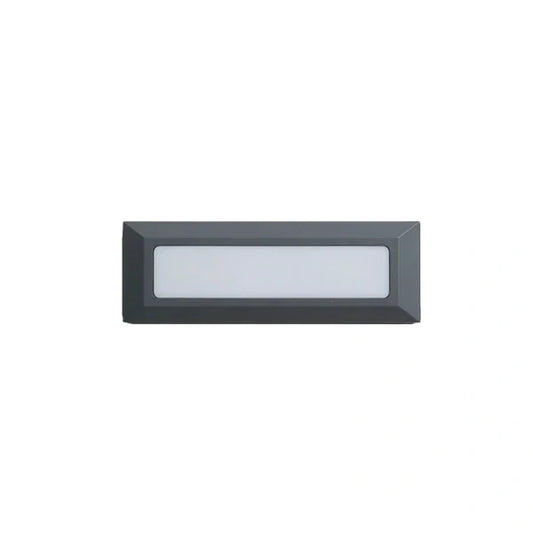 Arcato Minimalist Black LED Deck Step Light – Wall Light with Sensor for Stairs/Garden