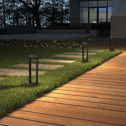 Minimalist Right-Angle Outdoor Pathway Light