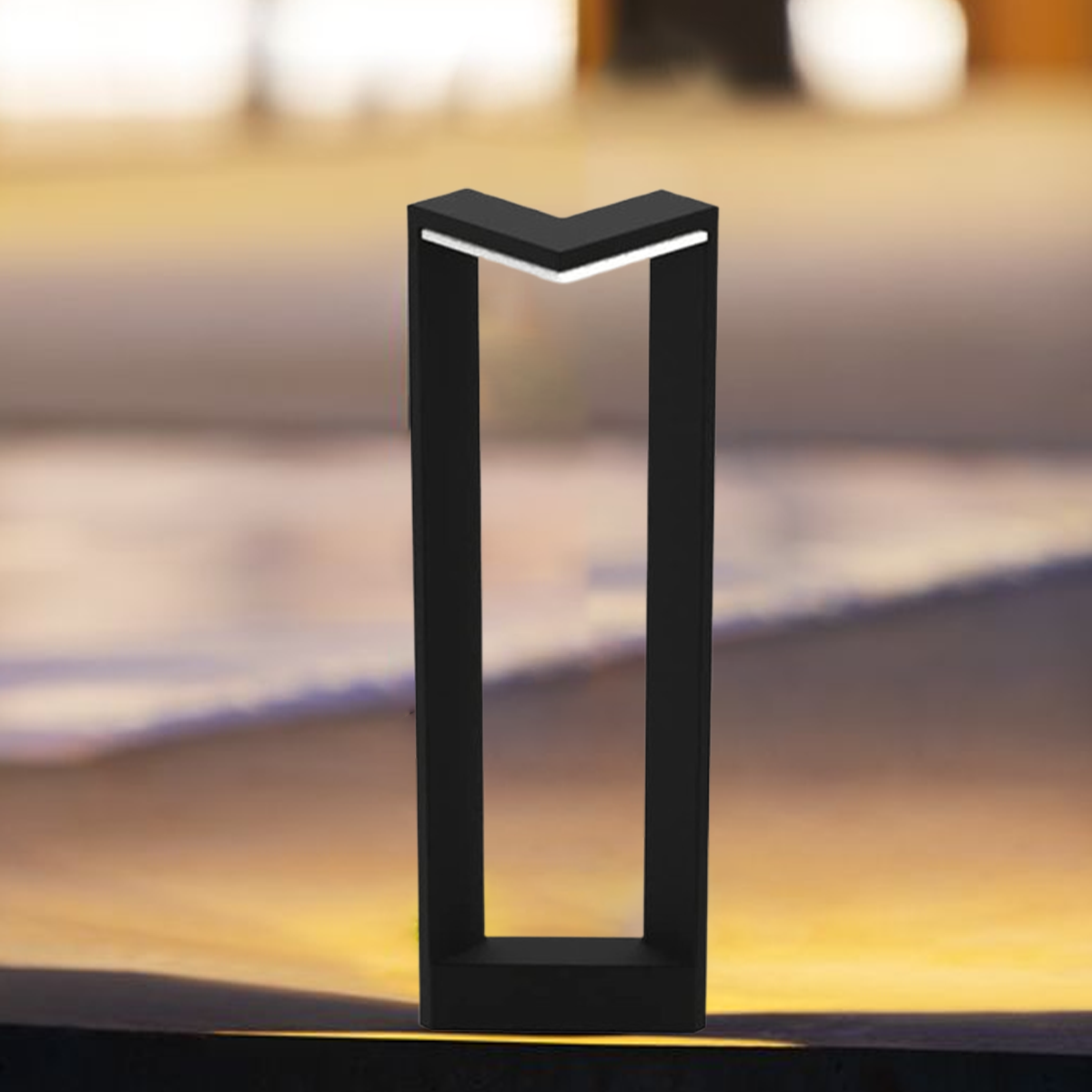 Minimalist Right-Angle Outdoor Pathway Light