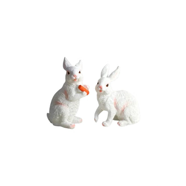 Art Deco Rabbit Pathway Light – White Resin