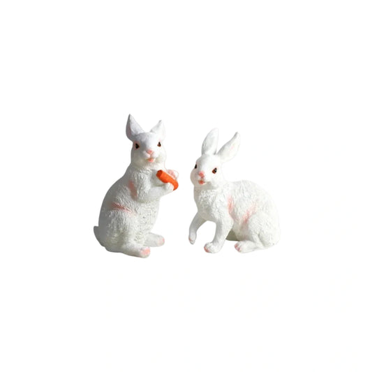 Art Deco Rabbit Pathway Light – White Resin