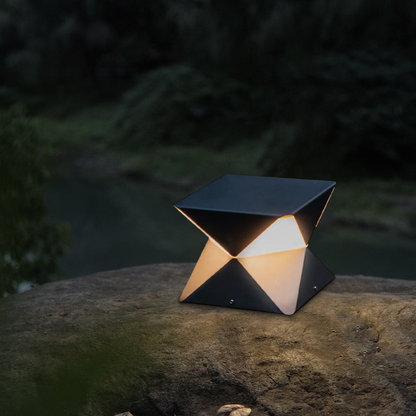 Modern Geometric Outdoor Floor Lamp 