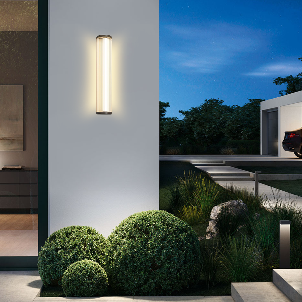 Modern Outdoor Wall Lamp Cylindrical Garden