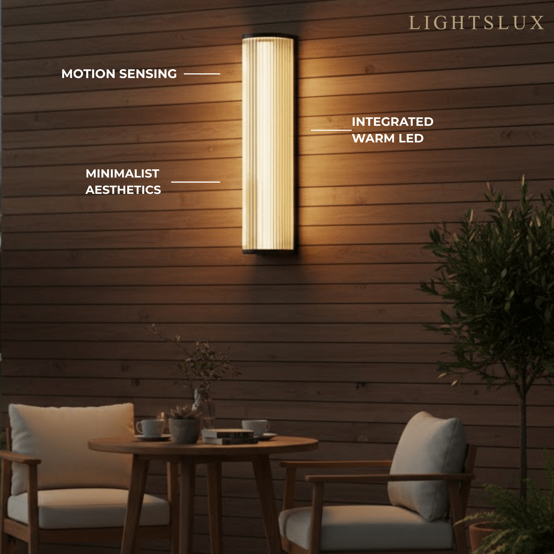Irondale Modern Outdoor Wall Sconce – Waterproof Light for Terrace