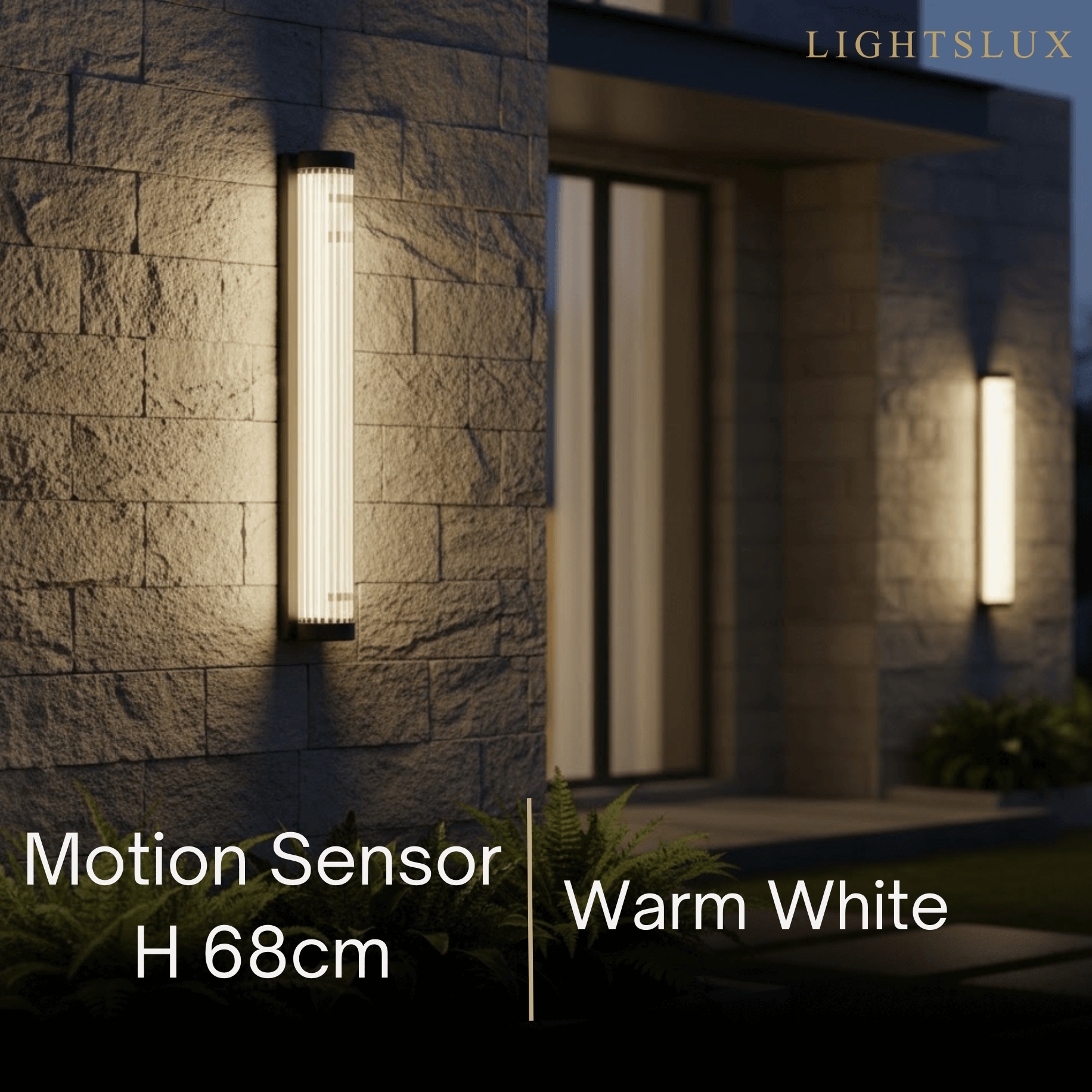 Irondale Modern Outdoor Wall Lamp – Waterproof Sensor Light for Terrace