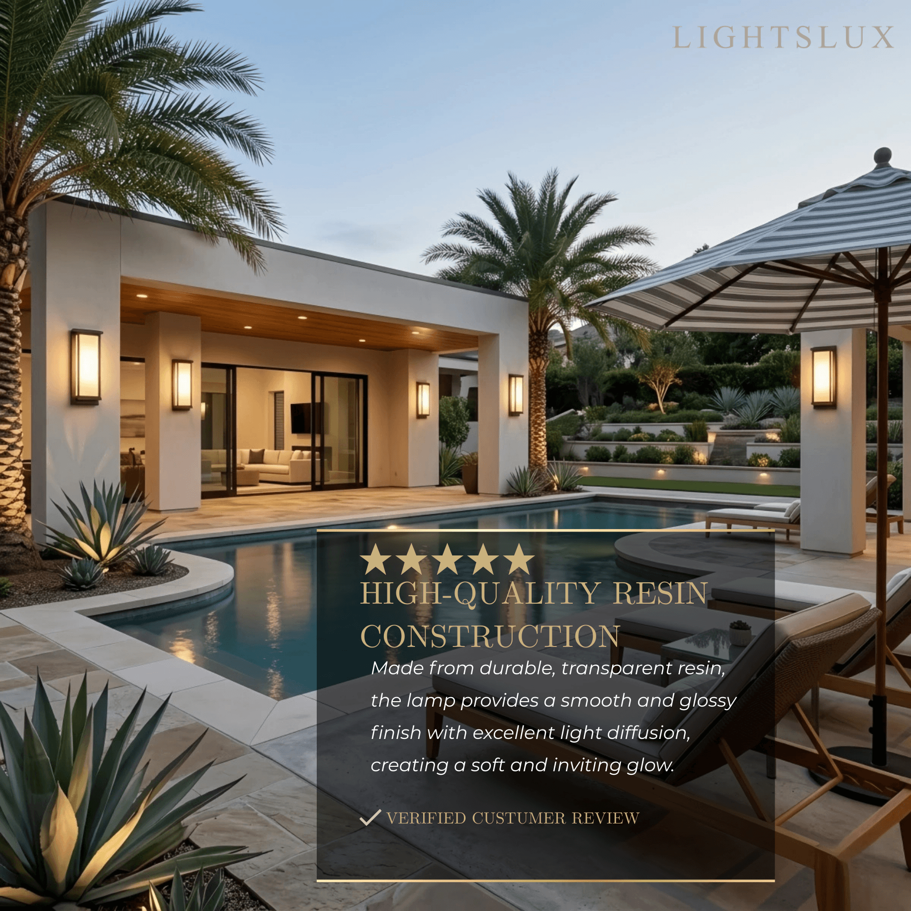 Modern Rectangular Outdoor Wall Lamp