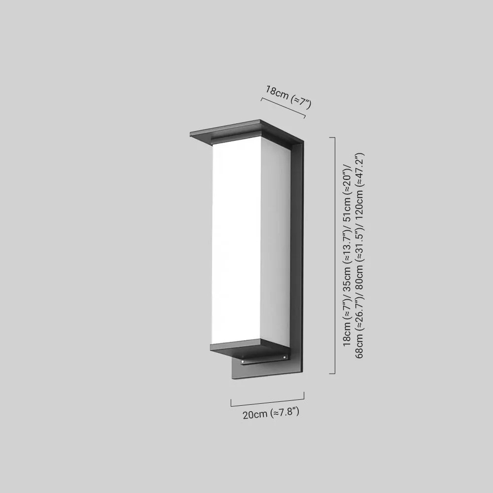 Modern Rectangular Outdoor Wall Lamp