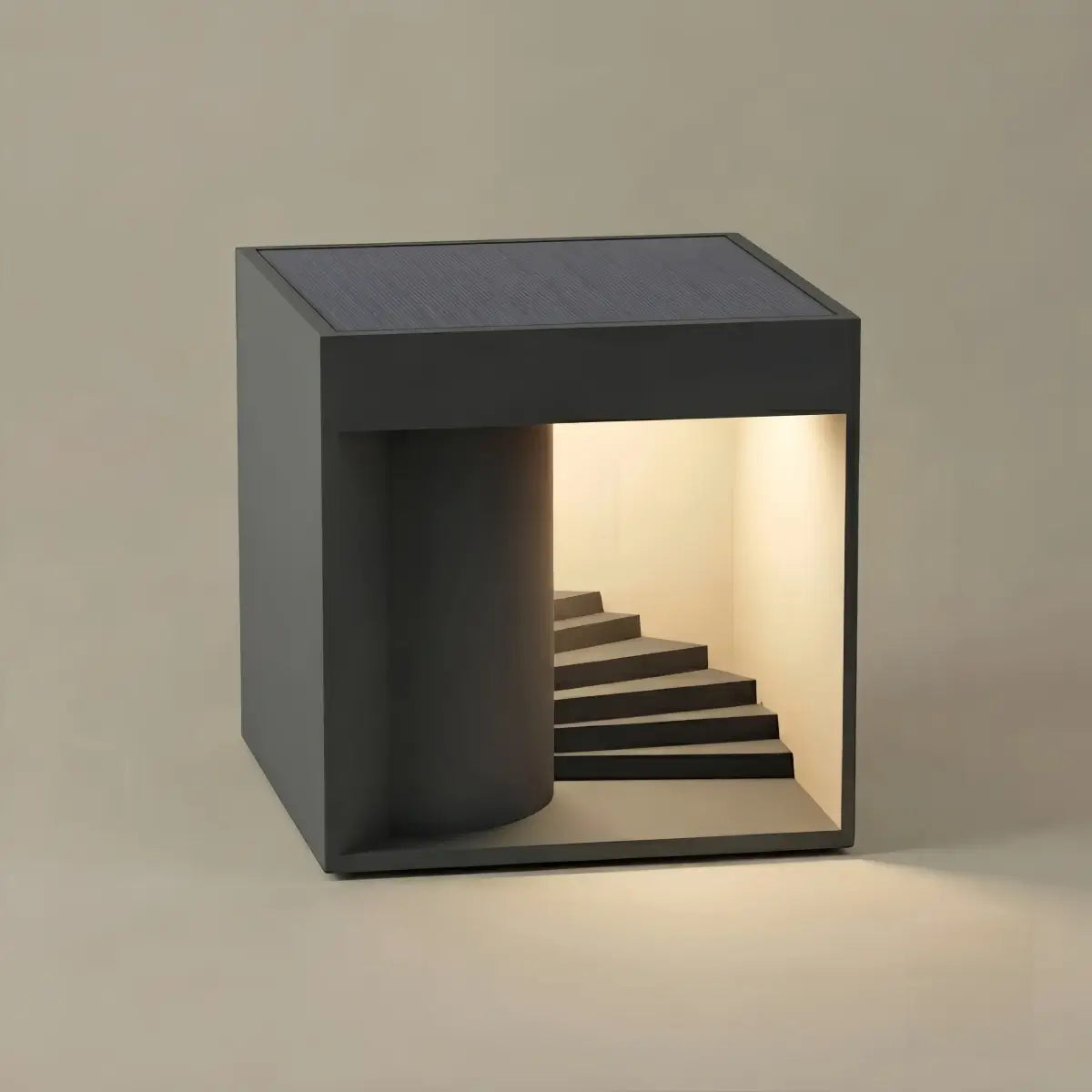 ALS793Arcato Modern Outdoor Floor Lamp - Black Metal Rectangular Design for Garden & Patio