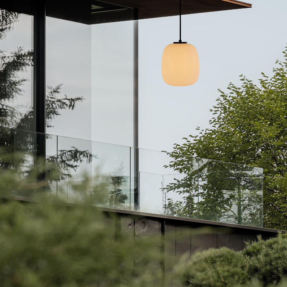 Retro Farmhouse Pendant Light Glass Patio