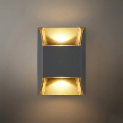 Irondale Industrial Geometric Outdoor Wall Lamp