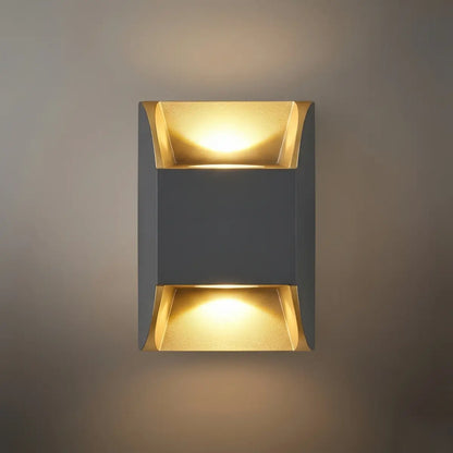 Irondale Industrial Geometric Outdoor Wall Lamp