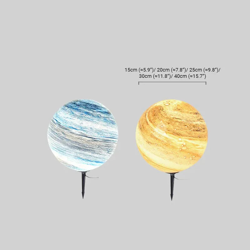 Ground Lamp – Metal in Blue & Milk Curry for Garden