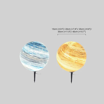 Ground Lamp – Metal in Blue & Milk Curry for Garden