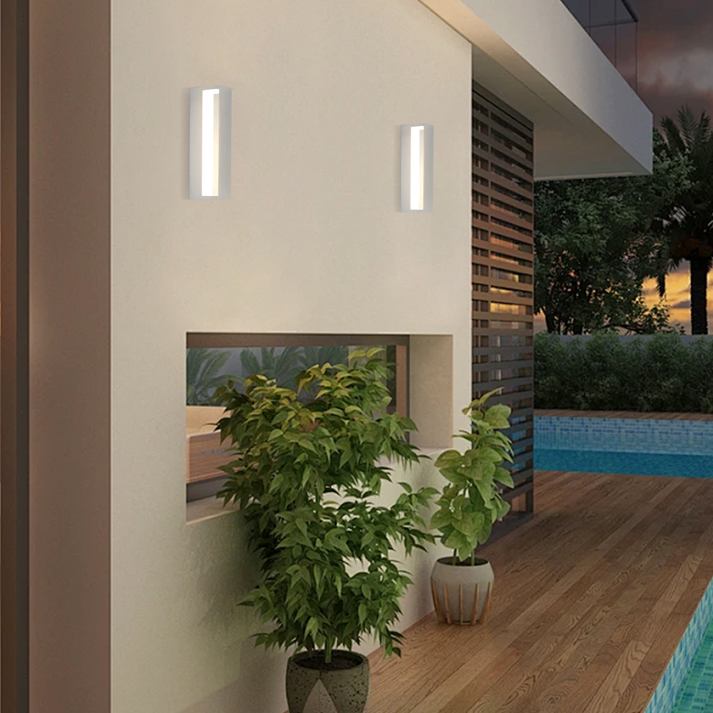 Modern Rectangular Outdoor Wall Lamp for garden