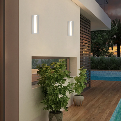 Modern Rectangular Outdoor Wall Lamp for garden
