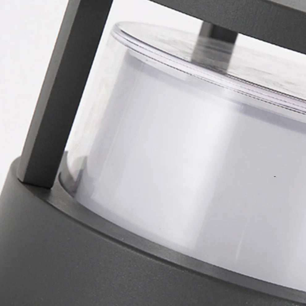 Irondale Industrial Cylindrical Pillar Lights - Weatherproof Metal for Garden