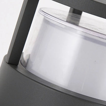 Irondale Industrial Cylindrical Pillar Lights - Weatherproof Metal for Garden