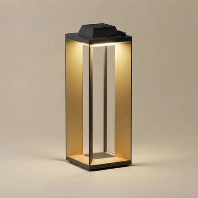 Irondale Modern Outdoor Floor Lamp - Black Metal Cylindrical Design for Garden