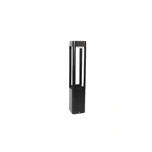Irondale Industrial Outdoor Pathway Lights - Black Metal & Acrylic Rectangle Design for Patio