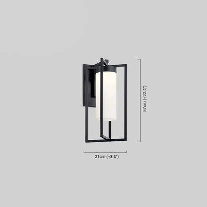 Modern Rectangular Outdoor Wall Lamp Dimension