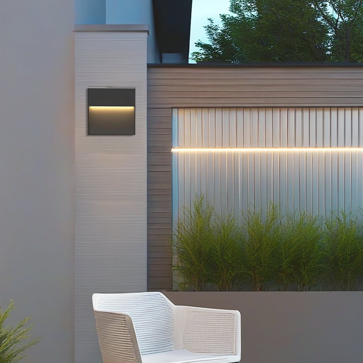 Industrial Rectangular Outdoor Deck Step Light