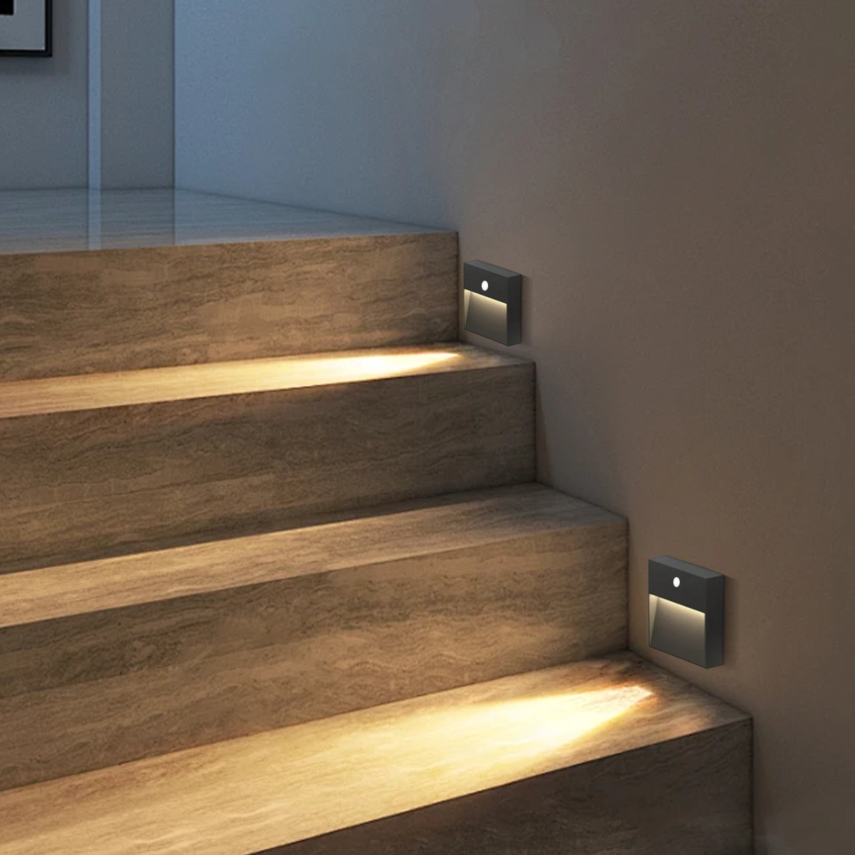 Industrial Rectangular Outdoor Deck Step Light