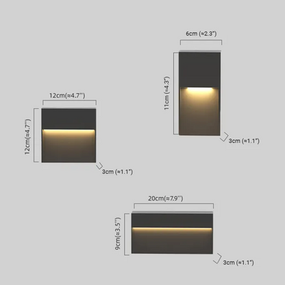 Industrial Rectangular Outdoor Deck Step Light