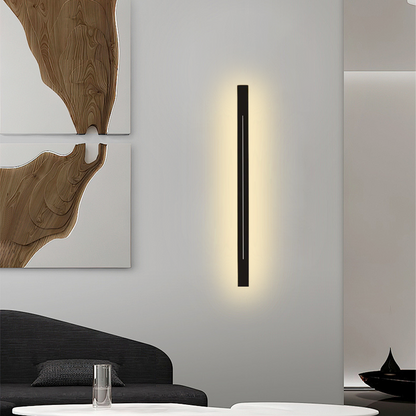 Minimalist Linear Black Wall Lamp for living room dimmable light 120cm