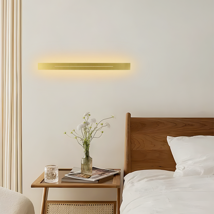 Minimalist Linear Gold Wall Lamp for bedroom warm light 80cm