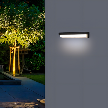 Modern Solar Linear Outdoor Wall Lamp 