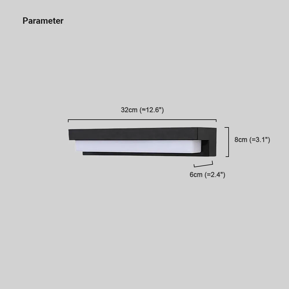 Arcato Modern Solar Linear Outdoor Wall Lamp – Metal & Acrylic Light for Exterior Walls