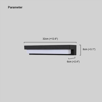 Arcato Modern Solar Linear Outdoor Wall Lamp – Metal & Acrylic Light for Exterior Walls