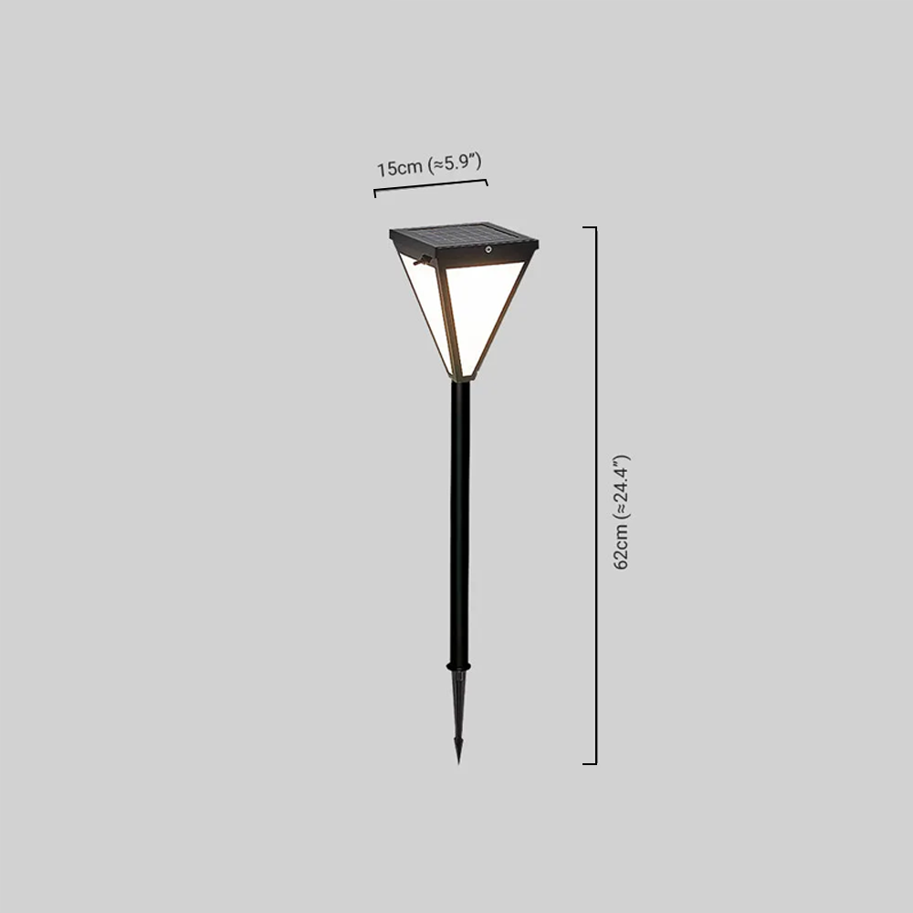 Modern Solar Outdoor Path Light Dimensions