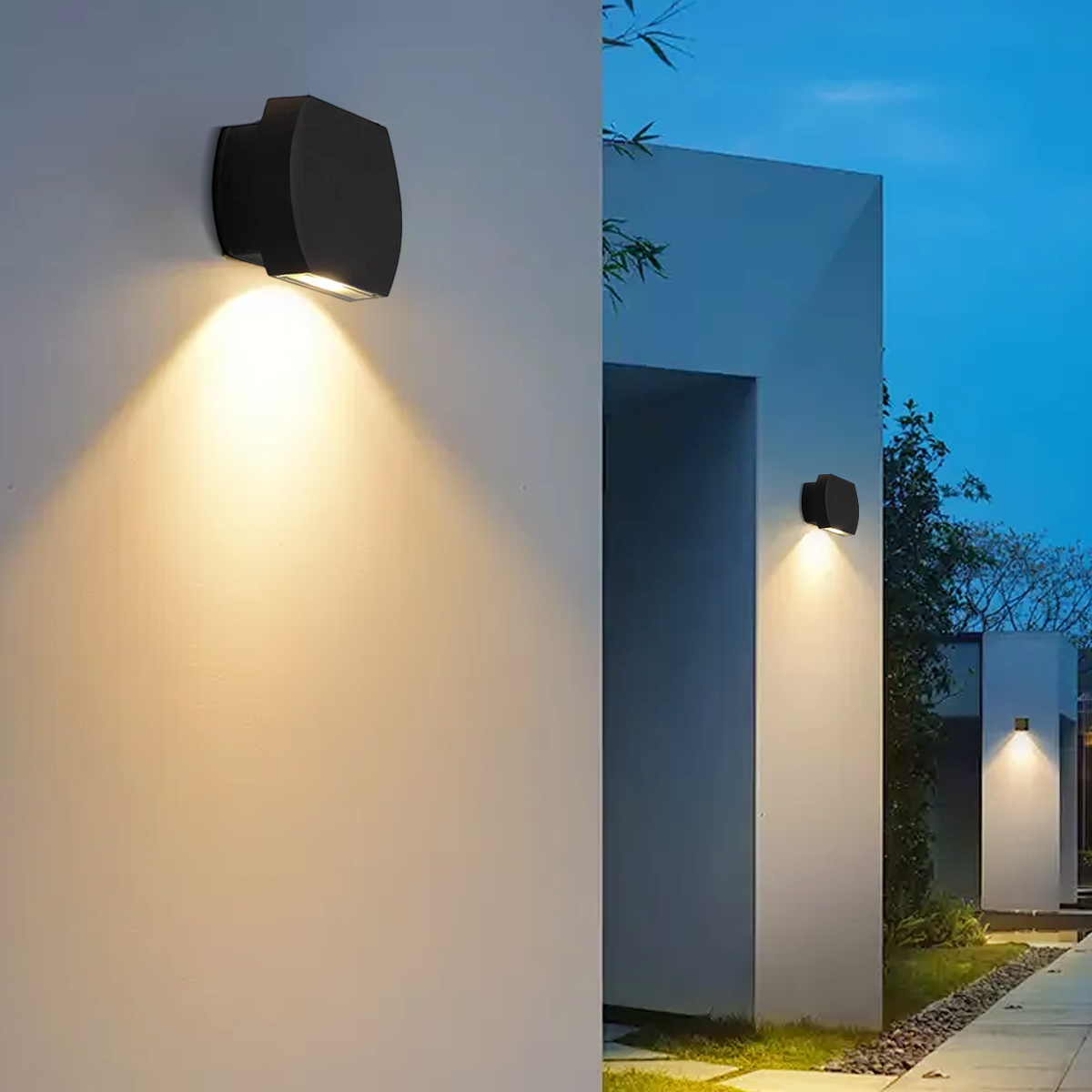 Modern Geometric Outdoor Wall Lamp