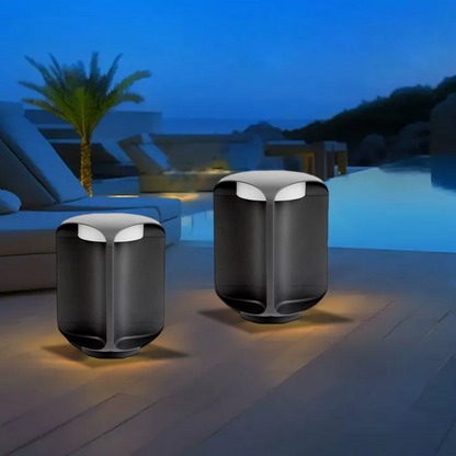 Modern Cylindrical Outdoor Floor Lamp