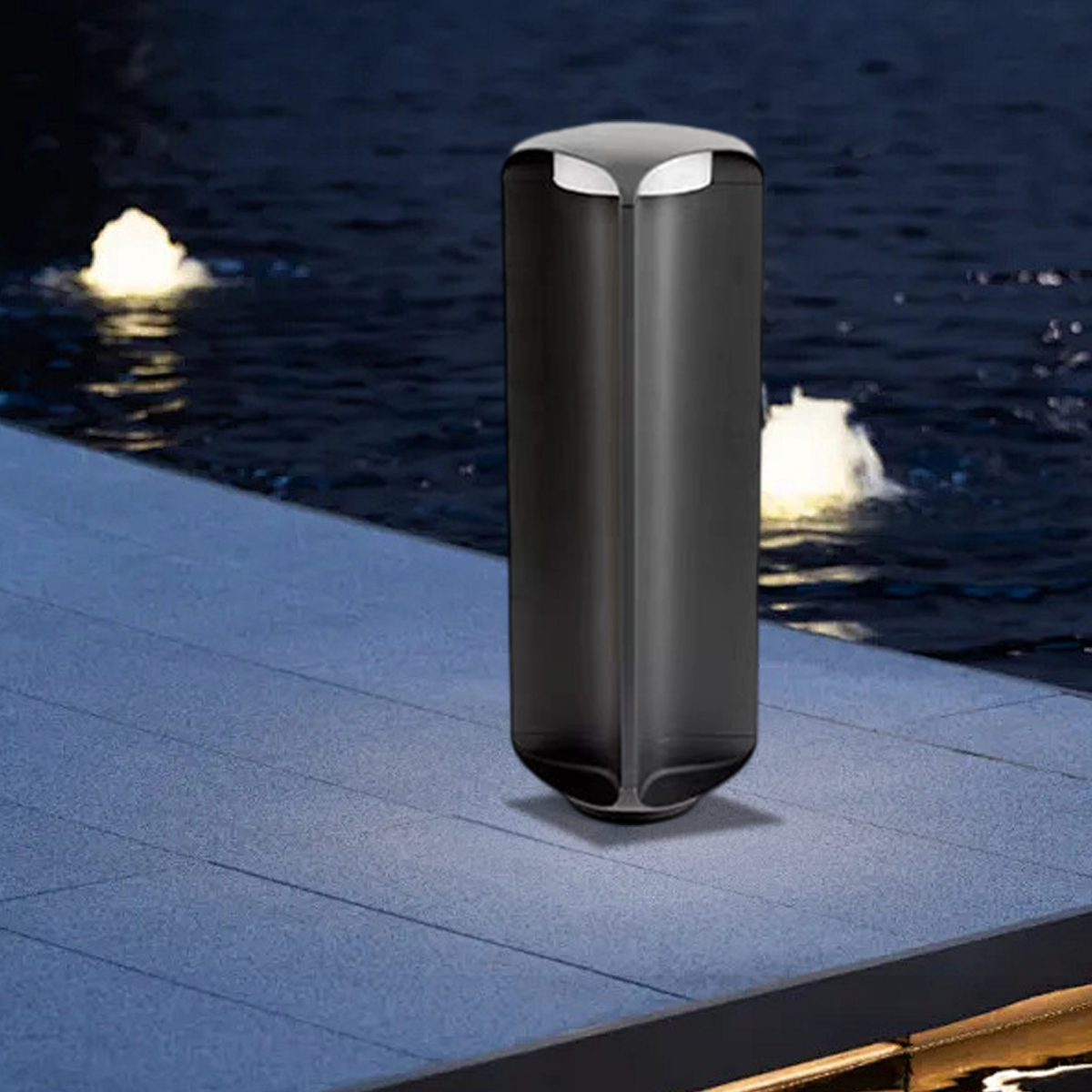 Modern Cylindrical Outdoor Floor Lamp