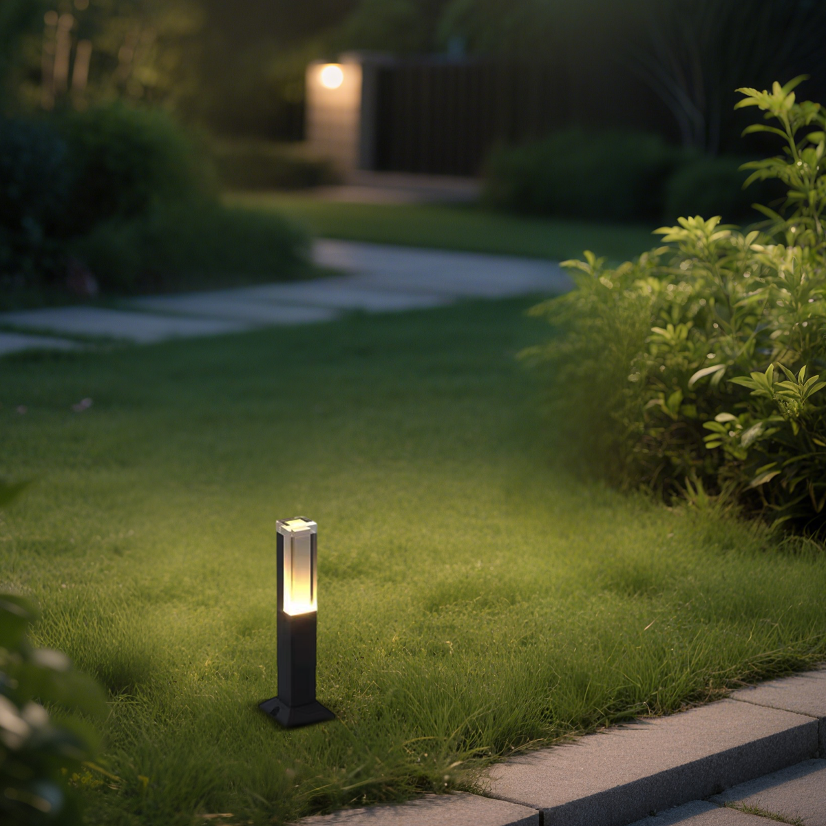 Modern Black LED Path Light – Outdoor Metal